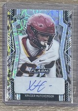 2022 Leaf Flash #PA-XH1 Xavier Hutchinson Metalized Sparkles Leopard AUTO #/5