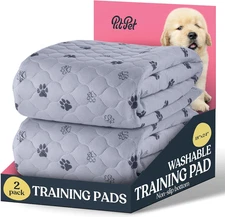 Super Absorbent Washable Pee Pads for Dogs - 2-Pack Superior Reusable Puppy Pads
