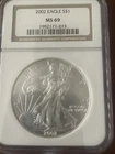 American Eagle 2002 Silver Coin MS 69 NGC