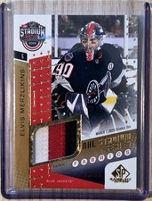 2025-26 SP Game Used '25 Stadium Series Fabrics Patch Elvis Merzlikins /35