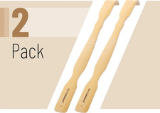 2 Pack Bamboo Back Scratcher 16.5" Wooden Itch Relief Tool Eco