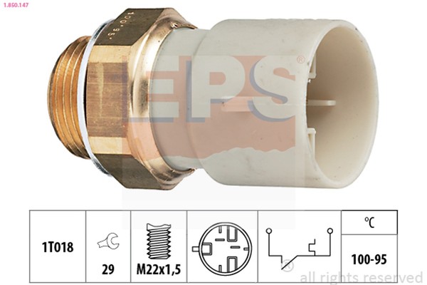 Thermoschalter Temperaturschalter KüHlerlüFter EPS 1.850.147 FüR Vectra J89 CC-image