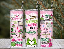 Christmas The Grinch 20oz Stainless Steel Insulated Tumbler With Straw