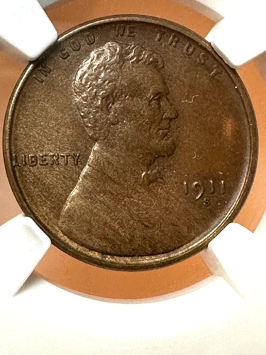 1911 S  1C Lincoln Wheat Back  ALMOST UNCIRCULATED NGC AU58  BN Semi Key Penny