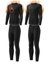2 Pack Thermal Underwear Set for Compression Thermals Top and Bottom Set Boys...