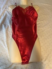 Vintage Red Teddy Lingerie Womens Size Medium Seductive Wear by Cinema Etoile