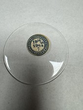 Vintage Unmarked Pocket Watch Acrylic Crystal 44.83mm 19 1/4 19 6/8 7 Clear