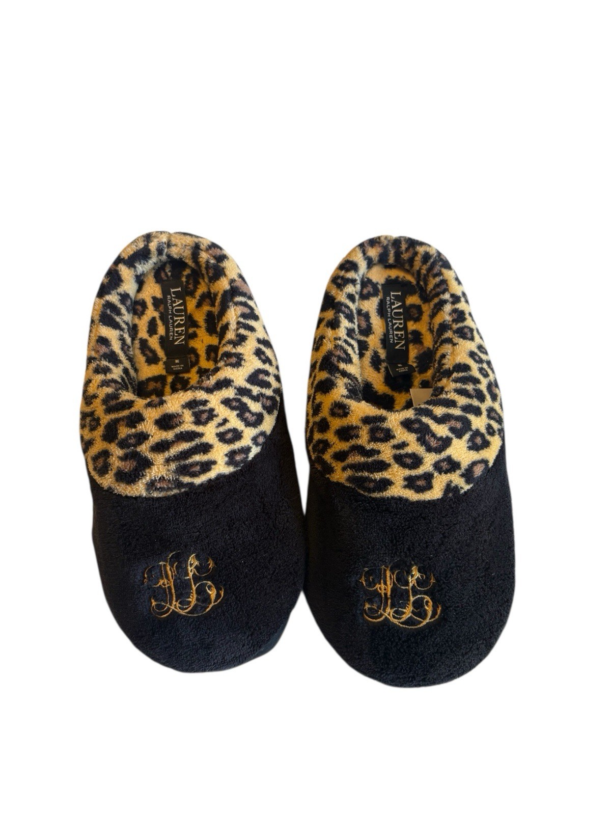 SAOLA Pantofole Lauren Ralph Lauren stampa ghepardo taglia M (7 8) provate solo