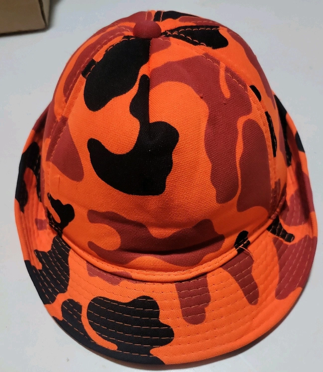 Vintage Dorfman Pacific Orange Camo Hiking Hunting Boonie Bucket Hat Men’s Small