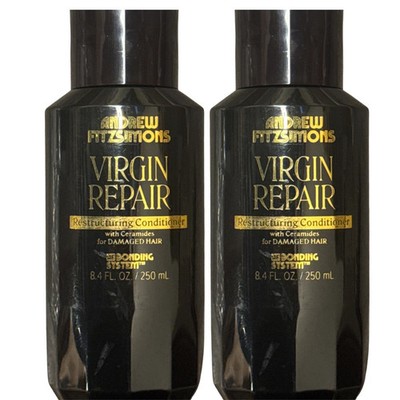 2 PACK Andrew Fitzsimons Virgin Repair Restructuring Shampoo 8.4oz NEW