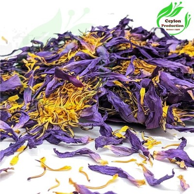 Blue Lotus Flower Dried Organic Whole pure Natural Nymphaea caerulea.Blue Water