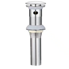 Bathroom Sink Pop-Up Drain with Overflow in Polished Chrome