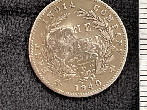 1 Rupee 1840 Pemba Is.Counterstamped British East India Company Queen Victoria - 第 4/5 張圖片