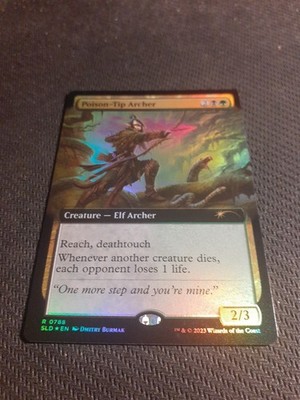 Poison-Tip Archer R Ext Art Foil | SLD Secret Lair Drop Bonuskarte MTG NM