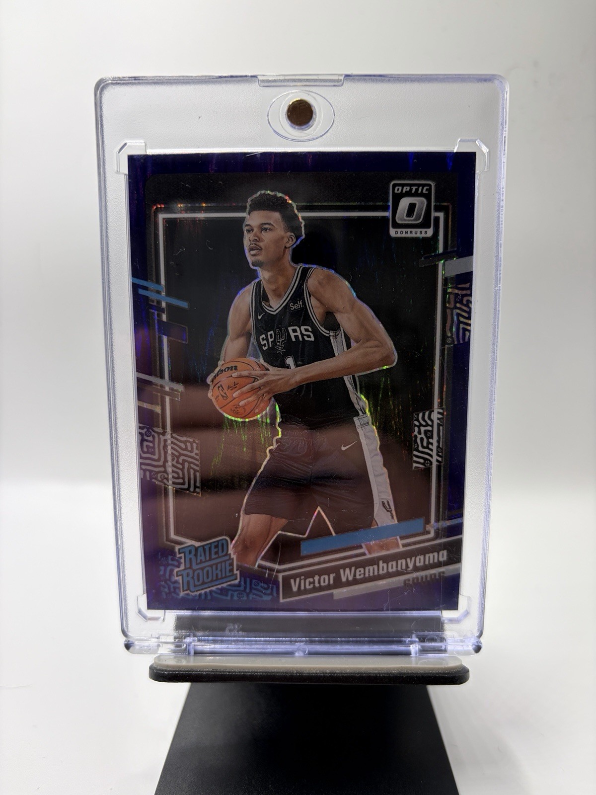 2023-24 Panini Donruss Optic VICTOR WEMBANYAMA #225 Rated Rookie Purple Shock