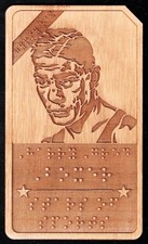 HARRY GREB - Wood Engraved BRAILLE Rare Card by GYPSY OAK - BOXING LEGEND
