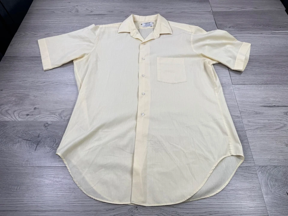 Camisa Flecha Vintage Para Hombre L Amarilla Sanforizada Plus Decton EE. UU. 50s 60s Foto 2 de 4