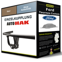 Starre AnhäNgerkupplung für Ford Tourneo Custom 16- V362 / F3 Auto Hak NEU