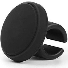 Rayfun No Tool Required Easy Set Up Silicone Steering Wheel Spinners Black