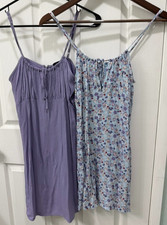Forever 21 Dress Set - Blue Foral & Purple Mini Dress - Women's Size Small