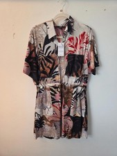 Next Tropical floral mini shirt dress 14