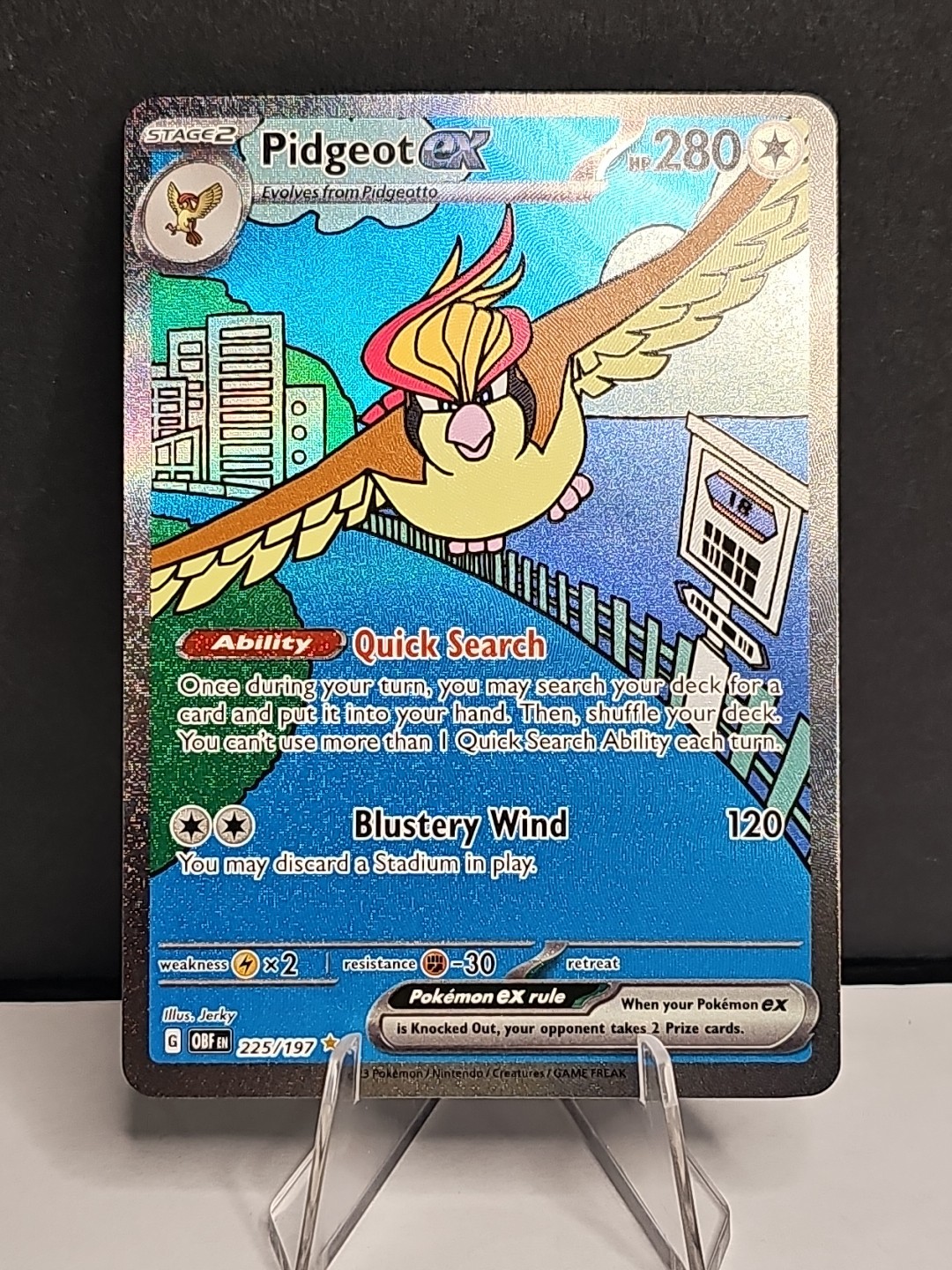 Pidgeot ex 2023 Scarlet & Violet: Obsidian Flames #225/197 Special