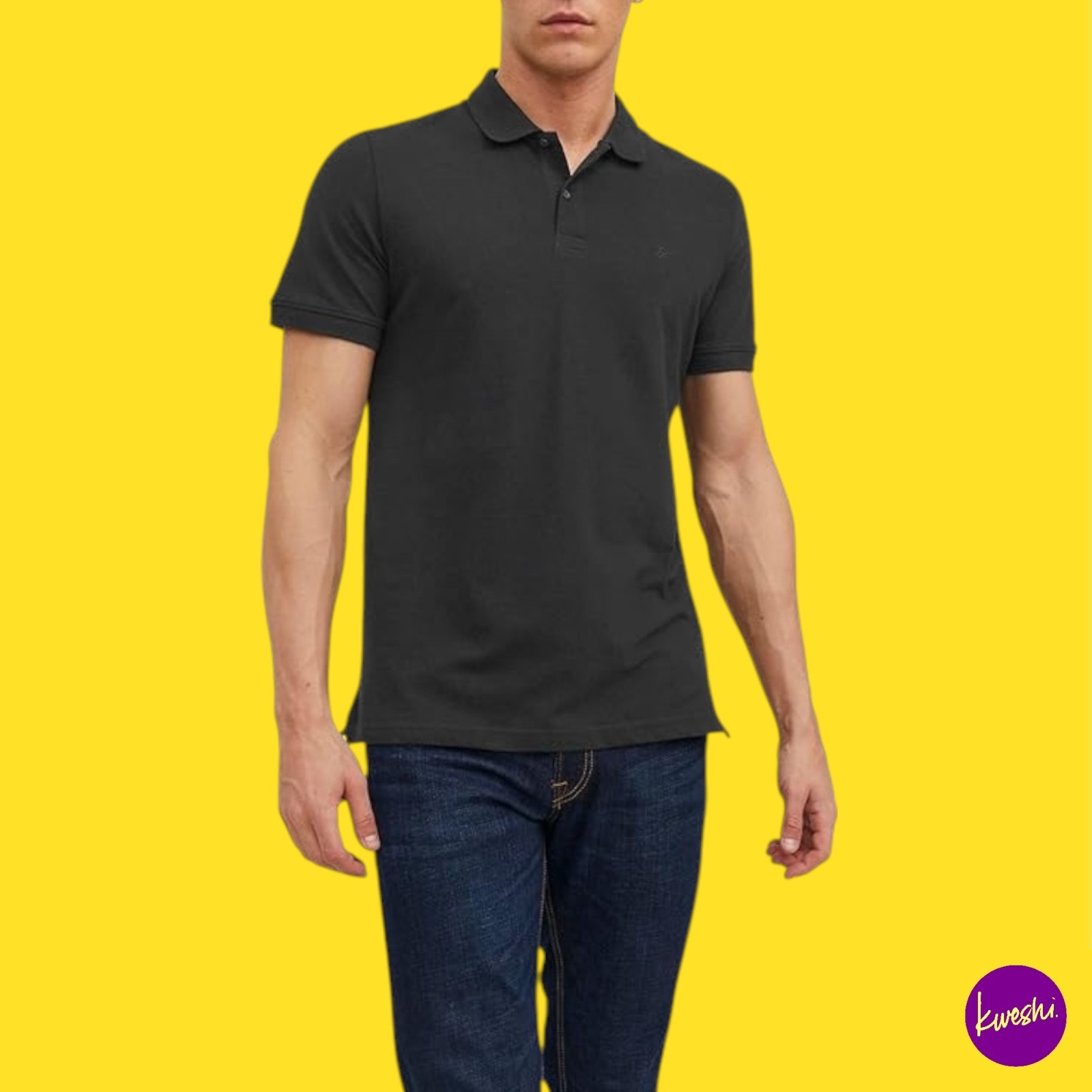 JACK & JONES Men's JJEBASIC NOOS Polo Shirt, Cotton, Black, UK L | EU 52 | US L - Image 2