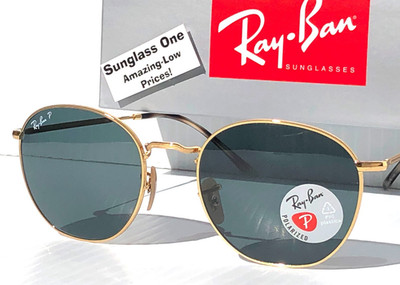 NEW Ray Ban ROB Arista Gold POLARIZED Dark Blue Lens Sunglass RB3772 001/3R