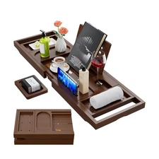 Yirilan Luxury Bathtub Tray Caddy, Expandable Bath Tray, Unique Hou... Fast Ship