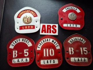 Helmet Shields Leather Fire Department Los Angeles LAFD (Los Angeles Fire Department) Orig