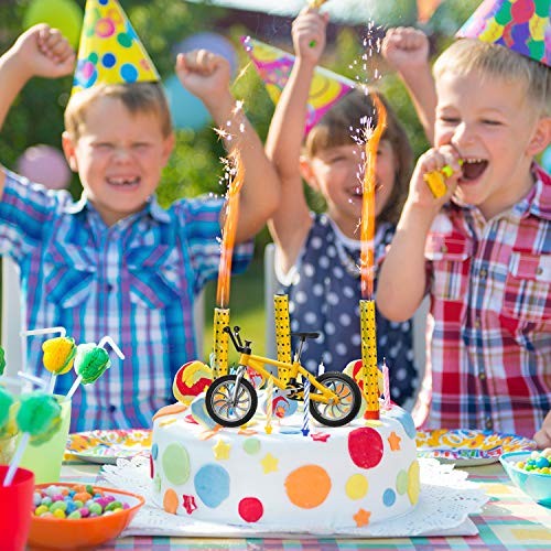 Gejoy 12 Pieces Mini Finger Bikes Mini BMX Bikes Games End of The Vintage Color