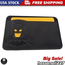 Personalized Leather Bat Wallet Superhero Mask Card Holder Heroic ID Wallet NEW 