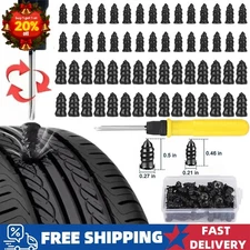 60PCS Car Vacuum Tire Repair Nail Rubber Screw Nails+ Screwdriver Tool Set w/Box