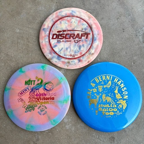 Disc Golf Lot x3 Discraft ESP Pulse PFN Mint Apex Swirl Goat Pearl Nautilus