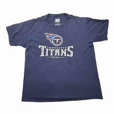 NFL Pro Line Tennessee Titans Men's Large Navy Blue Short Sleeve Graphic T Shirt