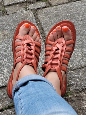 Rebecca White Sandale W12 16 V6 lachsrot redish Echtleder Damen Schuh