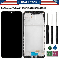 For Samsung Galaxy A16 5G A166 SM-A166U LCD Touch Screen Digitizer Display Frame