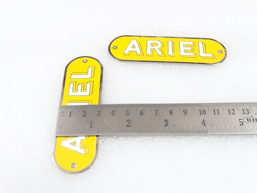 Set Amarillo Insignias Emblema Monogram Para Vintage Ariel Gasolina Tank #V201-7 - Picture 7 of 7