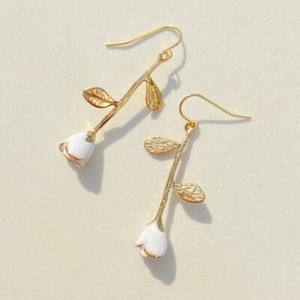 Authentic Pretty Flower 18k Yellow Gold Plated Drop Earring Cubic Zircon Women Gift A Pair