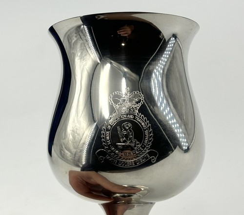 ROYAL AIR FORCE PEWTER GOBLET School Of Education & Training Support - Picture 4 of 11