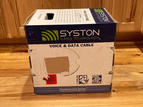 New SYSTON Voice & Data Cable CAT 6E Riser 600 MHz CMR Blue 500FT Communication - Bild 9 von 12