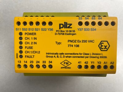 Pilz EX 230VAC 3n/o 1 n/c 774108 Safety Relay