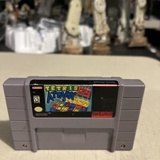Super Nintendo Tetris Attack Game Cartridge - Classic Puzzle Fun For SNES