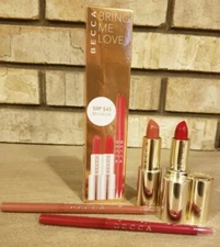 BECCA-- Bring Me Love Lip Set (2 Lipsticks and 2 Lipliners) NIB (Ruby, Mocha)