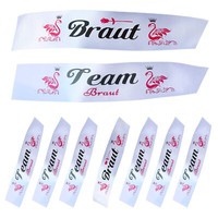 Braut + Team Braut SchäRpe Set Junggesellinnenabschied Jga Hochzeit In Weiß