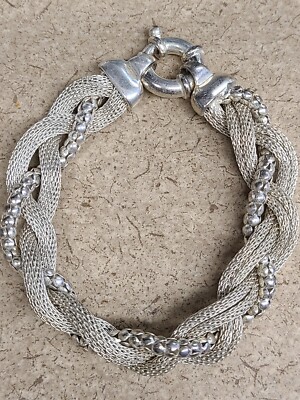 Einzigartiges Sterling Mesh/Kettenarmband 31 Gramm 8 Zoll