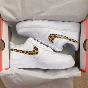CUSTOM LEOPARD PRINT AIR FORCE 1S (can change colors read description) | eBay