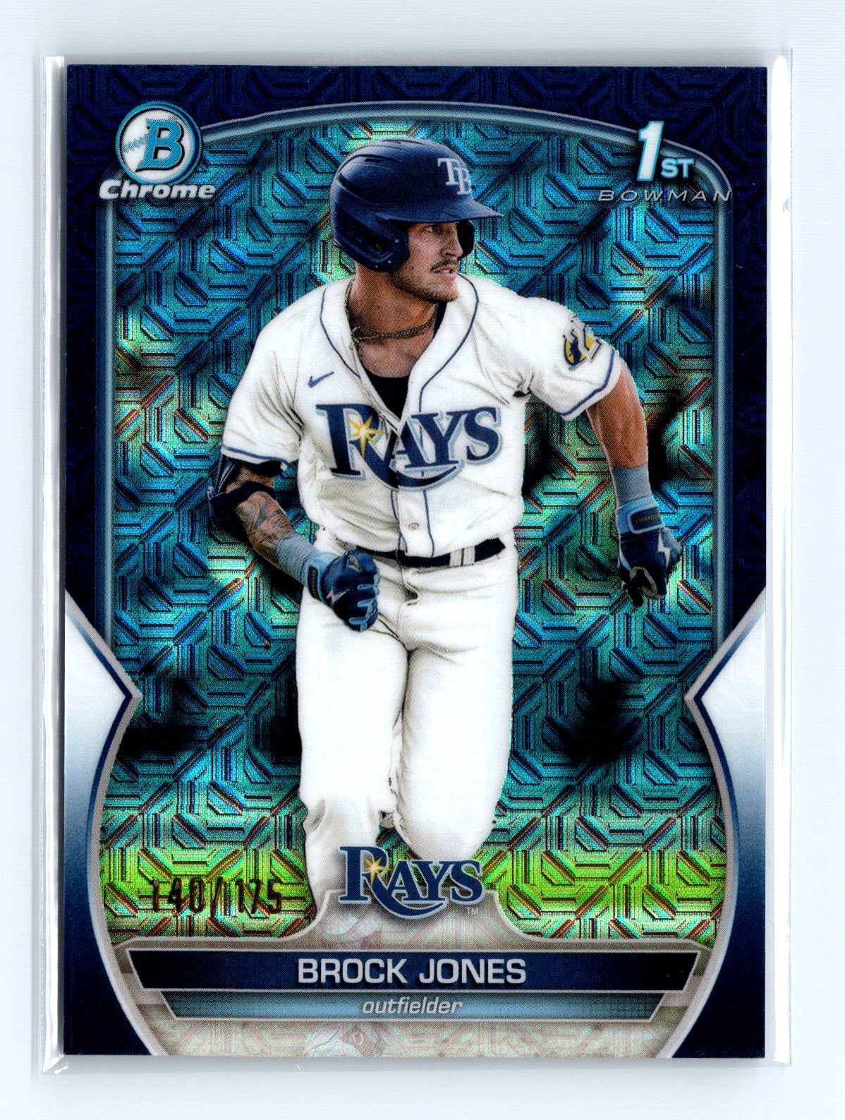 2023 Bowman Brock Jones #BCP-115 Chrome Prospects Mojo Navy Blue /175 Rays