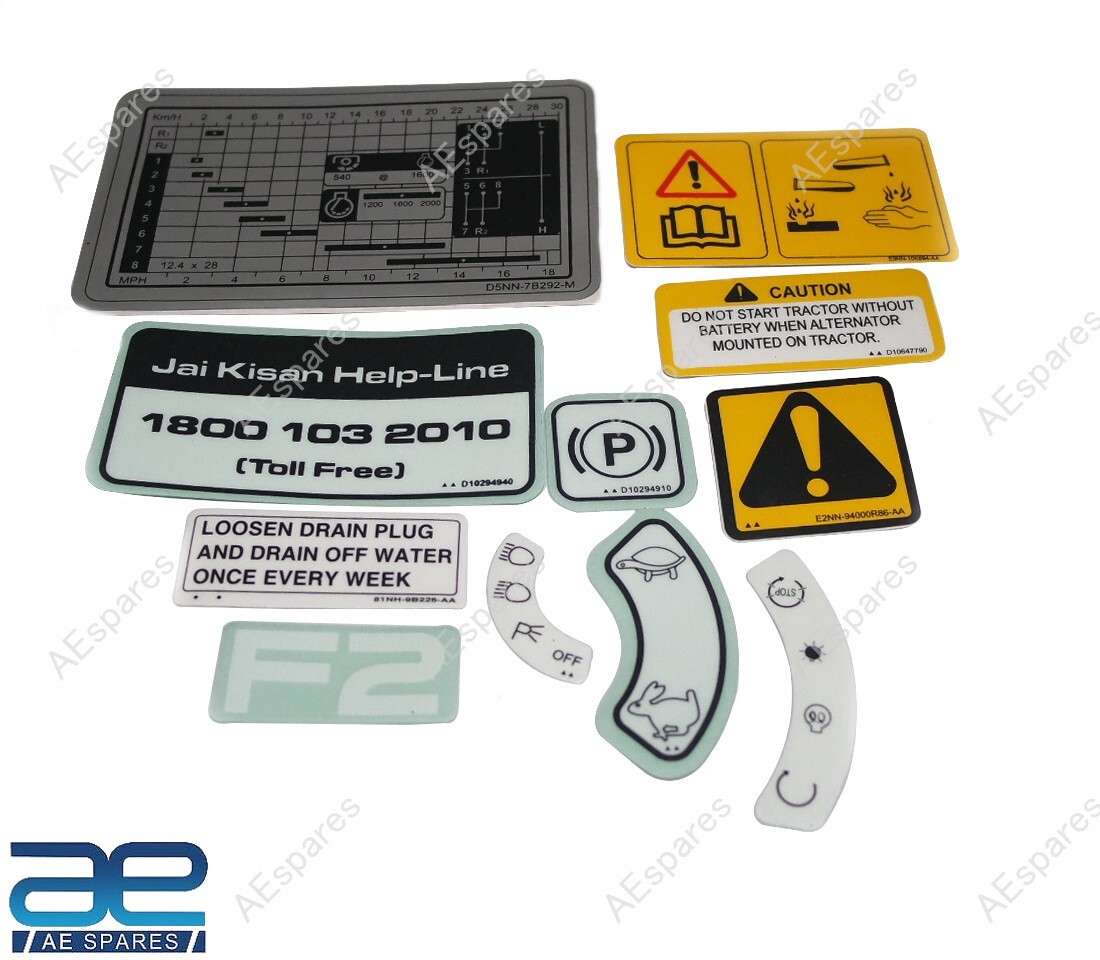 Gear Decal Set For Ford 3600 3610 3620 3630 Farmtrac 30 35 40 45
