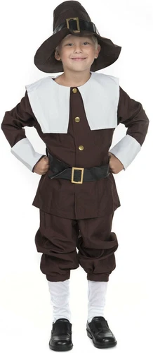 Pilgrim Boy Thanksgiving Costume complete with Hat